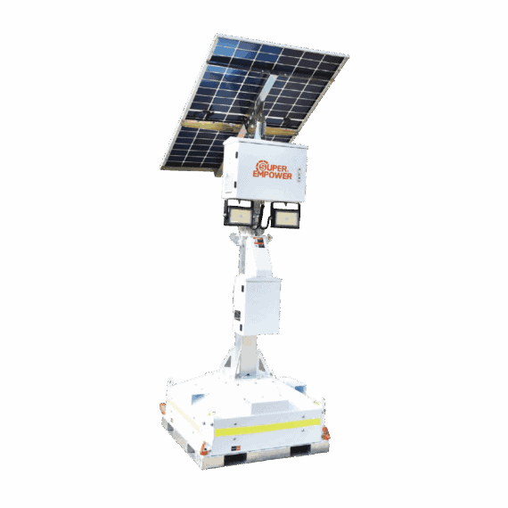 SUPER EMPOWER SCOUT Solar Light Tower In White finish
