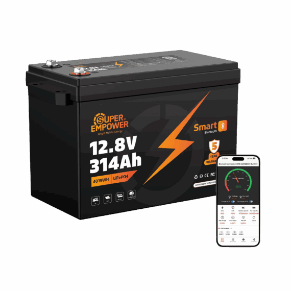 SUPER EMPOWER 12.8V 314Ah Bluetooth cover image